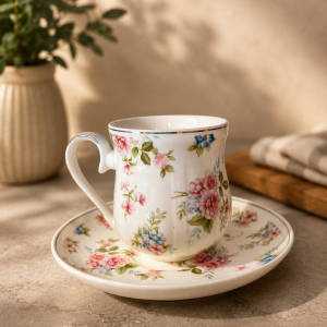 Vantage Floral Coffee Cup