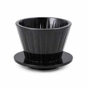 Black Pour-Over Coffee Dripper – Compatible with 155 Filters